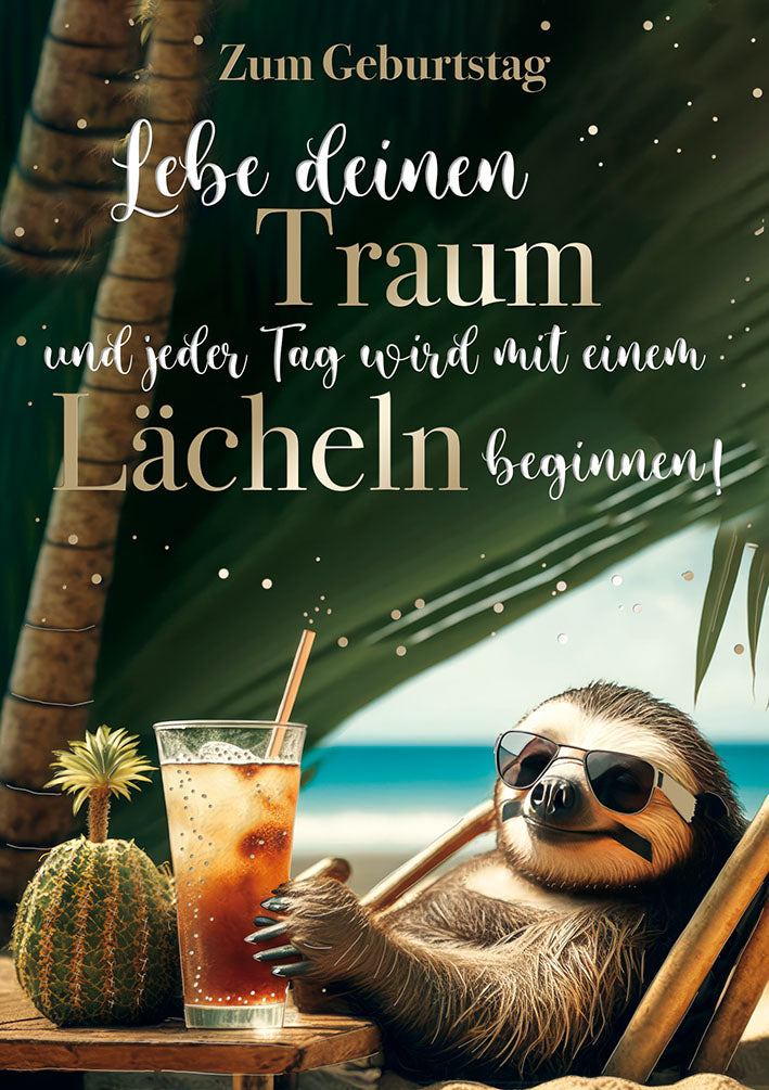 Loonycard Geburtstagskarte „Lebe deinen Traum“