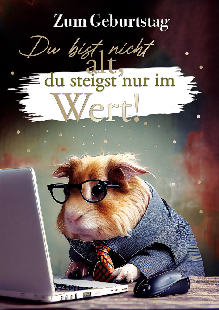 Loonycard Geburtstagskarte „Du steigst im Wert“