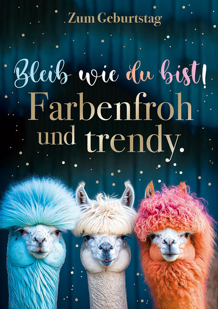 Loonycard Geburtstagskarte „Farbenfroh“