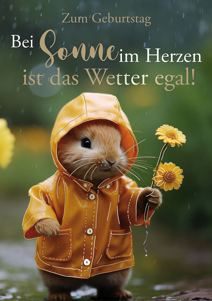 Loonycard Geburtstagskarte „Sonne im Herzen“