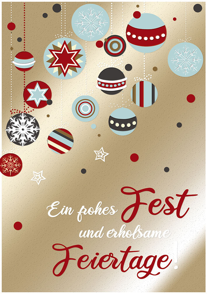 Weihnachtskarte „Weihnachtskugeln“