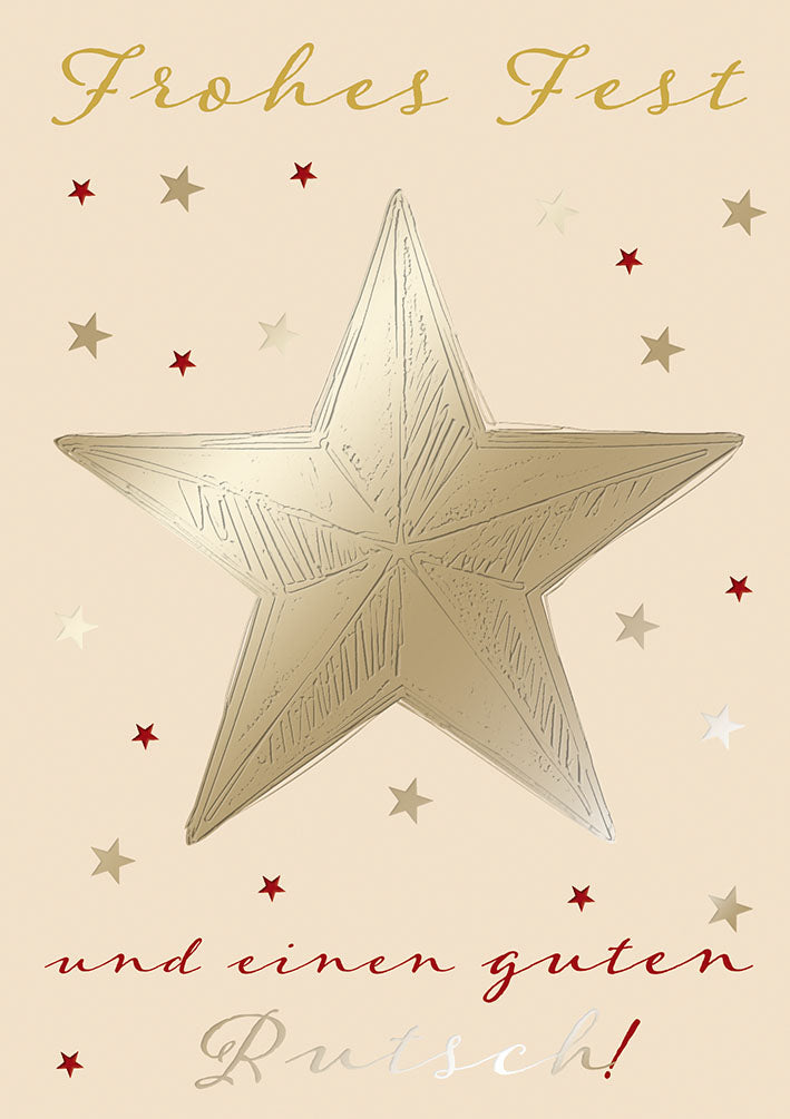Weihnachtskarte „Goldener Stern“
