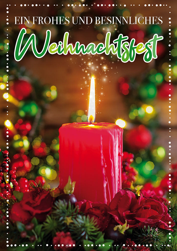 Weihnachtskarte „Rote Kerze“