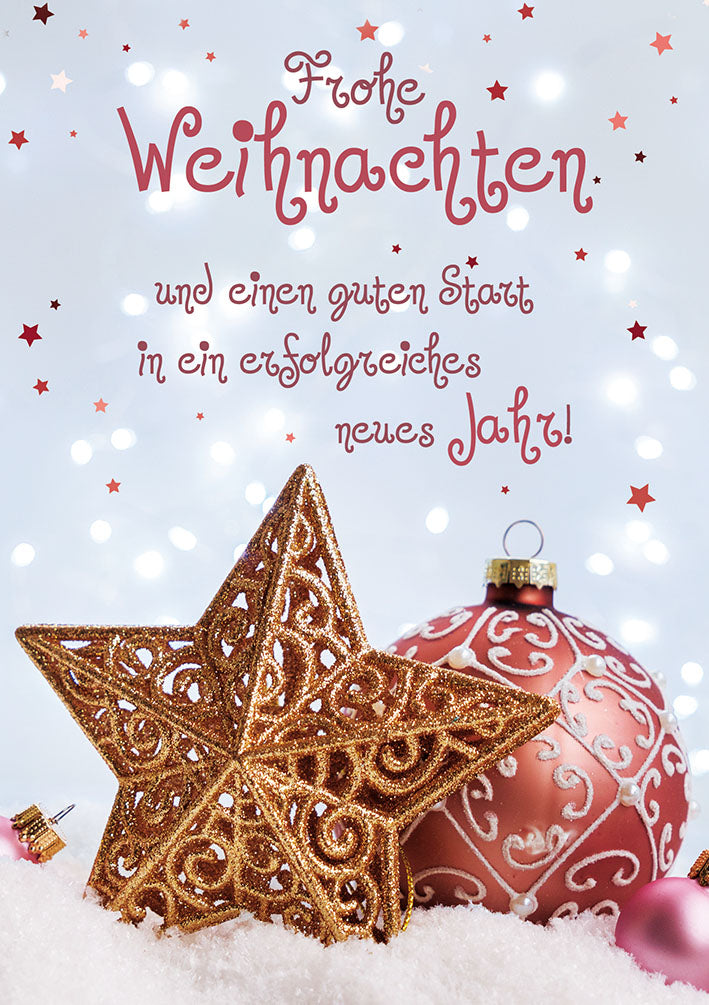 Weihnachtskarte „Goldstern“