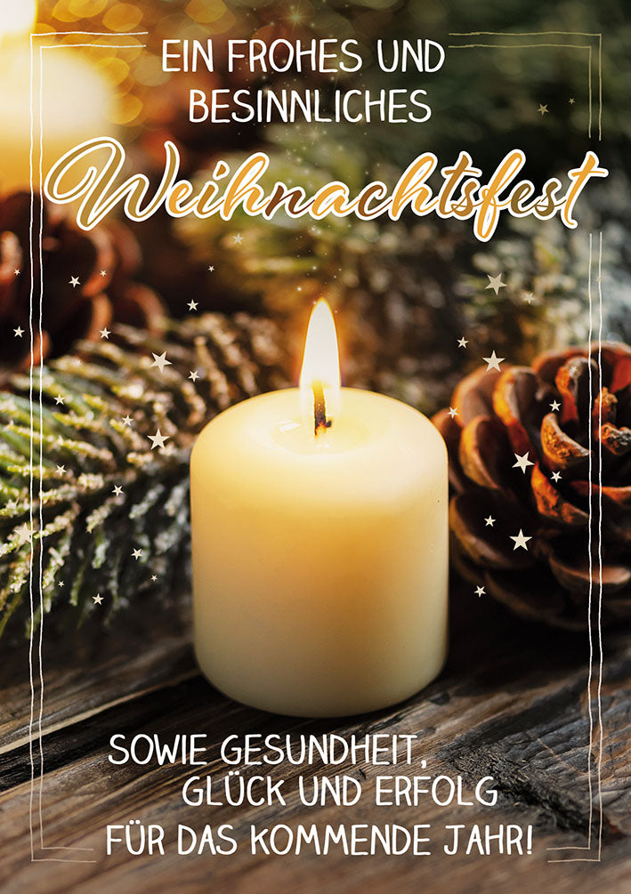 Weihnachtskarte „Weiße Kerze“
