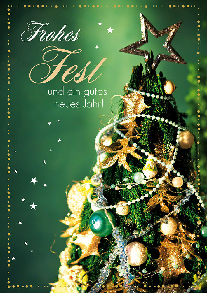 Weihnachtskarte „Geschmückter Tannenbaum“