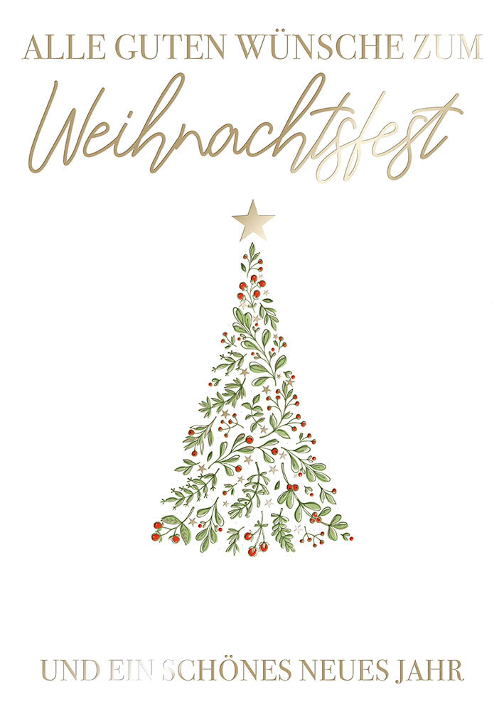 Weihnachtskarte „Zweig-Tannenbaum“