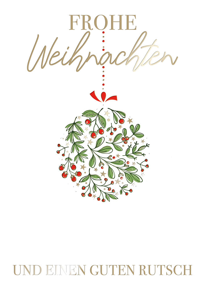Weihnachtskarte „Mistelkugel“