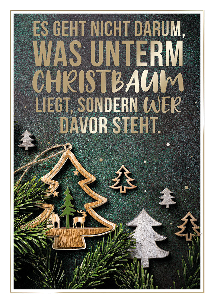 Weihnachtskarte „Holz-Tannenbaum“