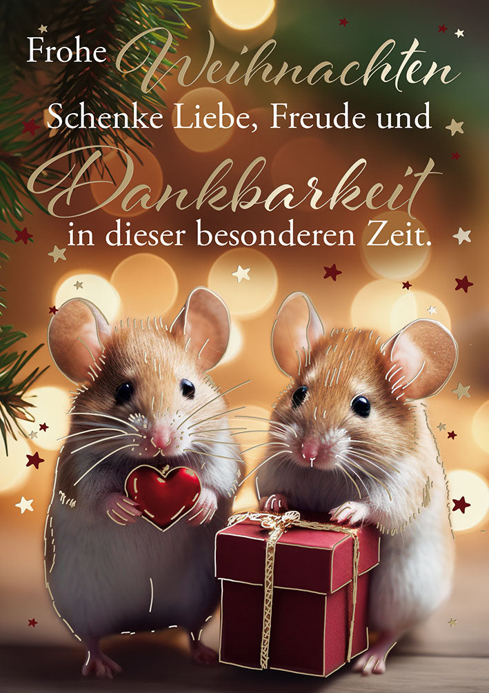 Weihnachtskarte „Weihnachtsmäuse“