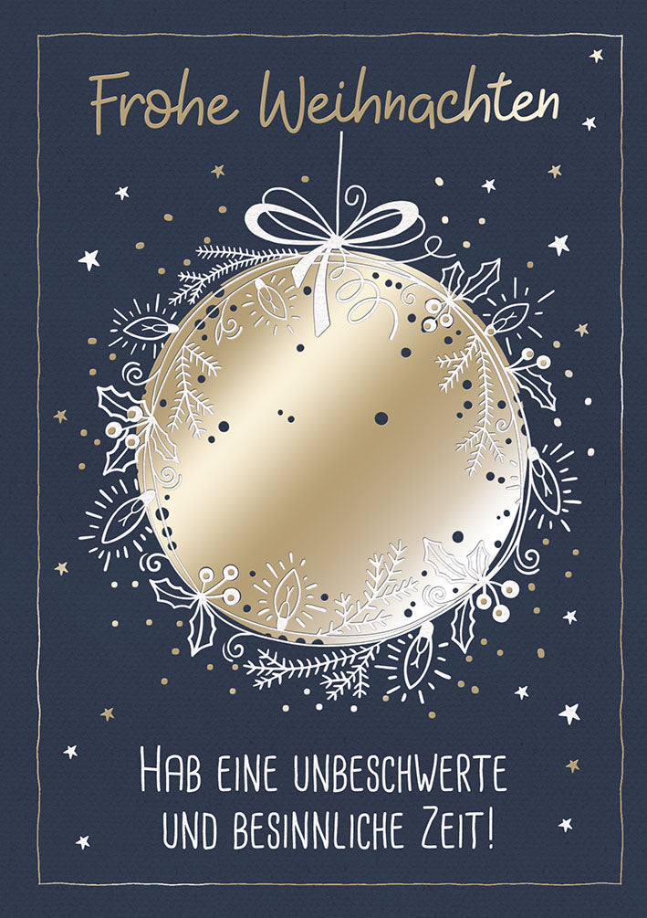 Weihnachtskarte „Goldene Kugel“