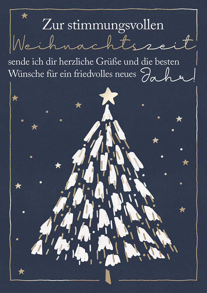 Weihnachtskarte „Weißer Tannenbaum“