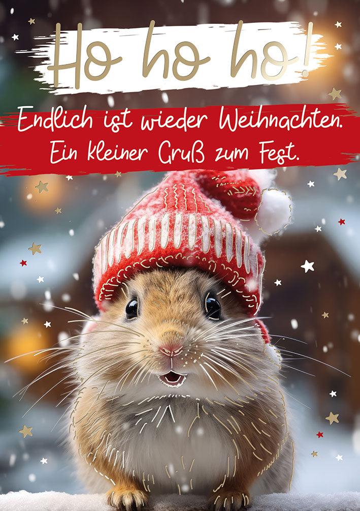 Weihnachtskarte „Ho ho ho“