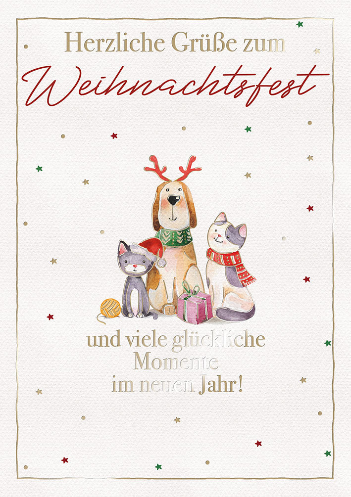 Weihnachtskarte „Tierfreunde“
