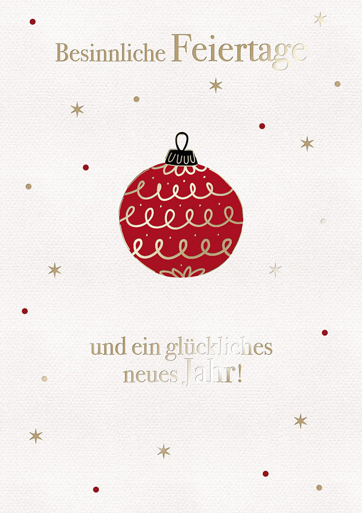 Weihnachtskarte „Rote Kugel“
