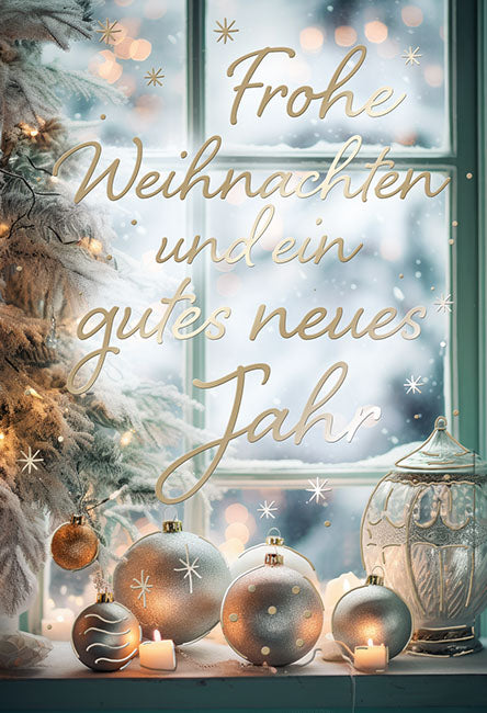 Weihnachts-Minikarte „Winterfenster“