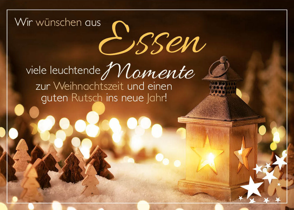 Grüße-aus-Karte Weihnachten „Laterne – Viele leuchtende Momente“