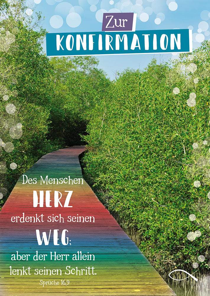 Konfirmationskarte „Holzsteg“