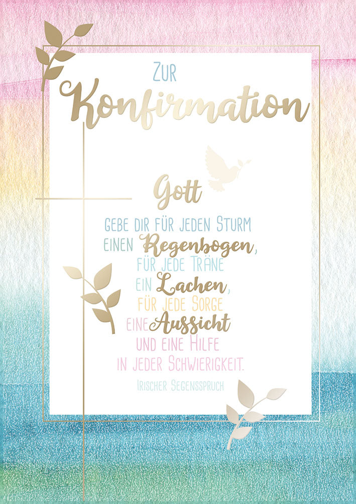 Konfirmationskarte „Regenbogen-Segen“
