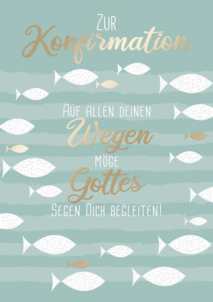 Konfirmationskarte „Fische – Auf allen deinen Wegen“