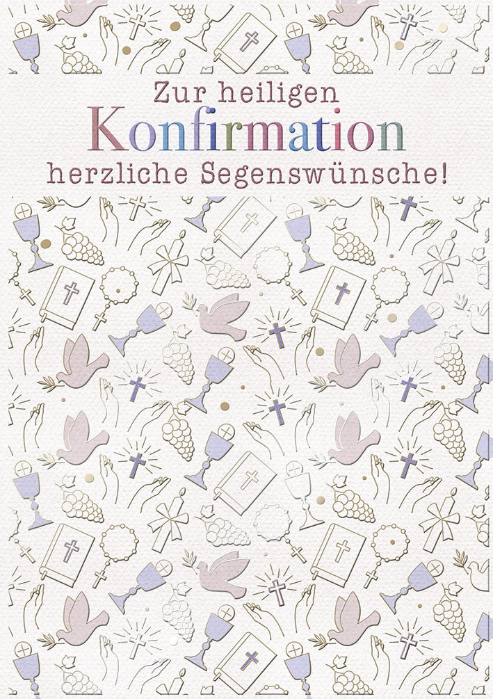 Konfirmationskarte „Herzliche Segenswünsche“