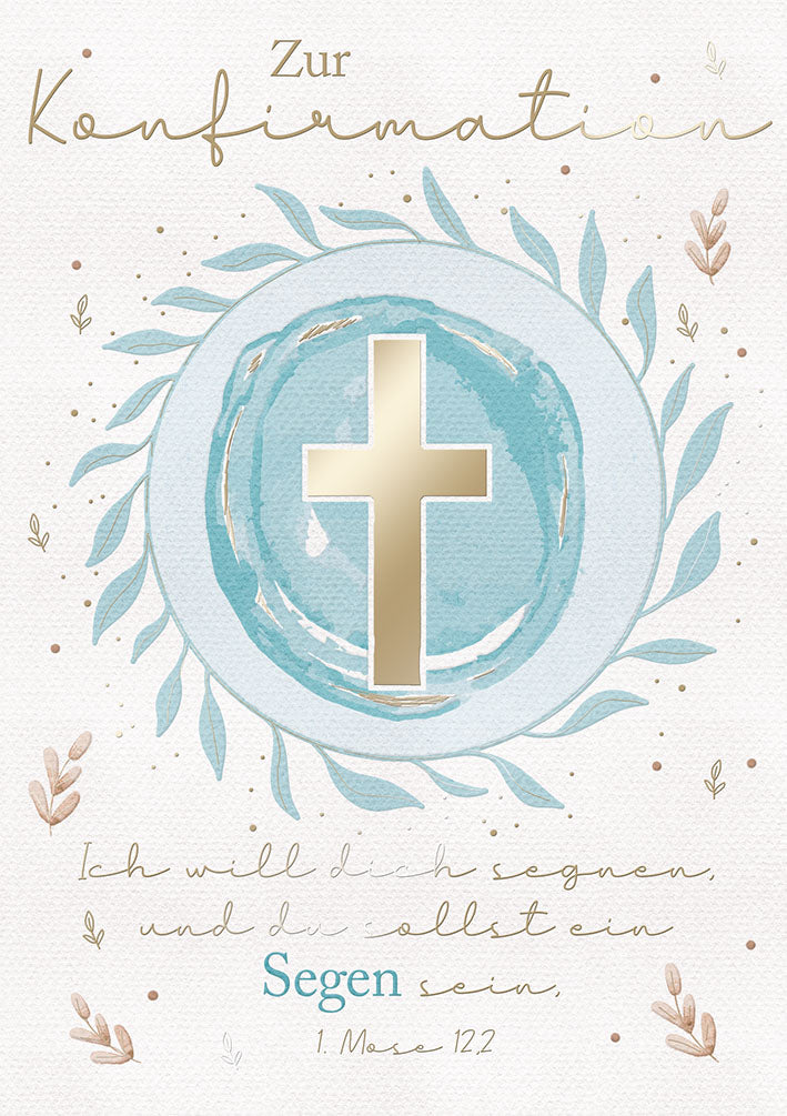 Konfirmationskarte „Kreuz im Kreis“