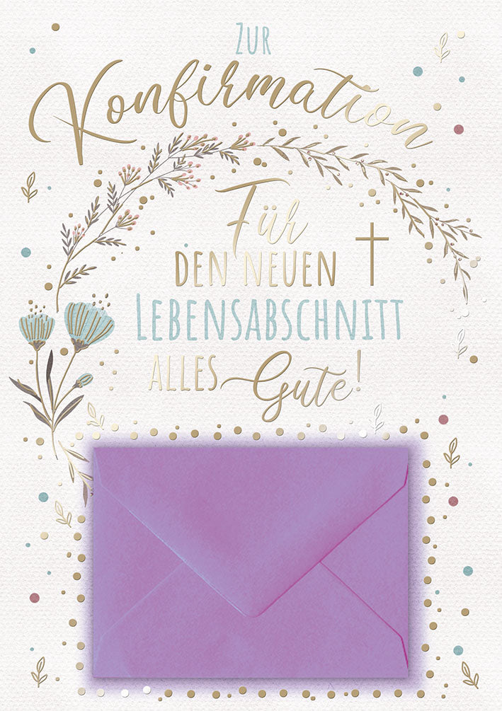 Geldkarte zur Konfirmation „Neuer Lebensabschnitt“