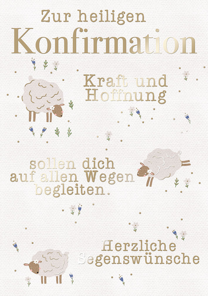 Konfirmationskarte „Schäfchen“