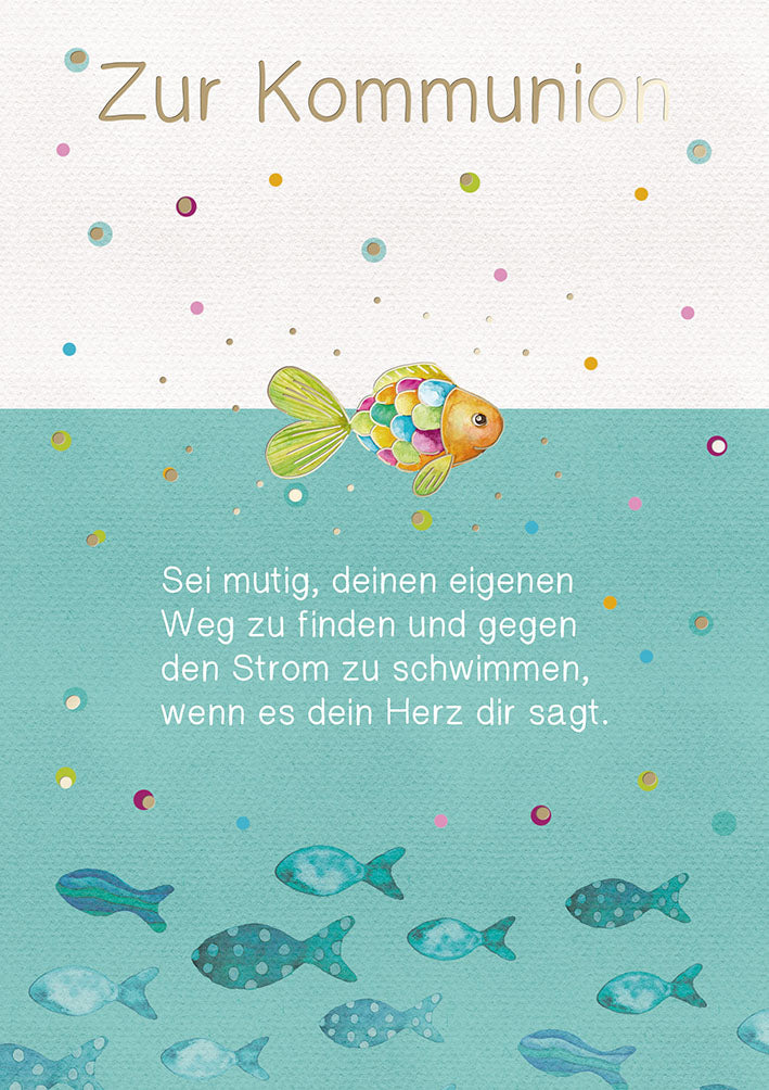 Kommunionskarte „Goldfisch“