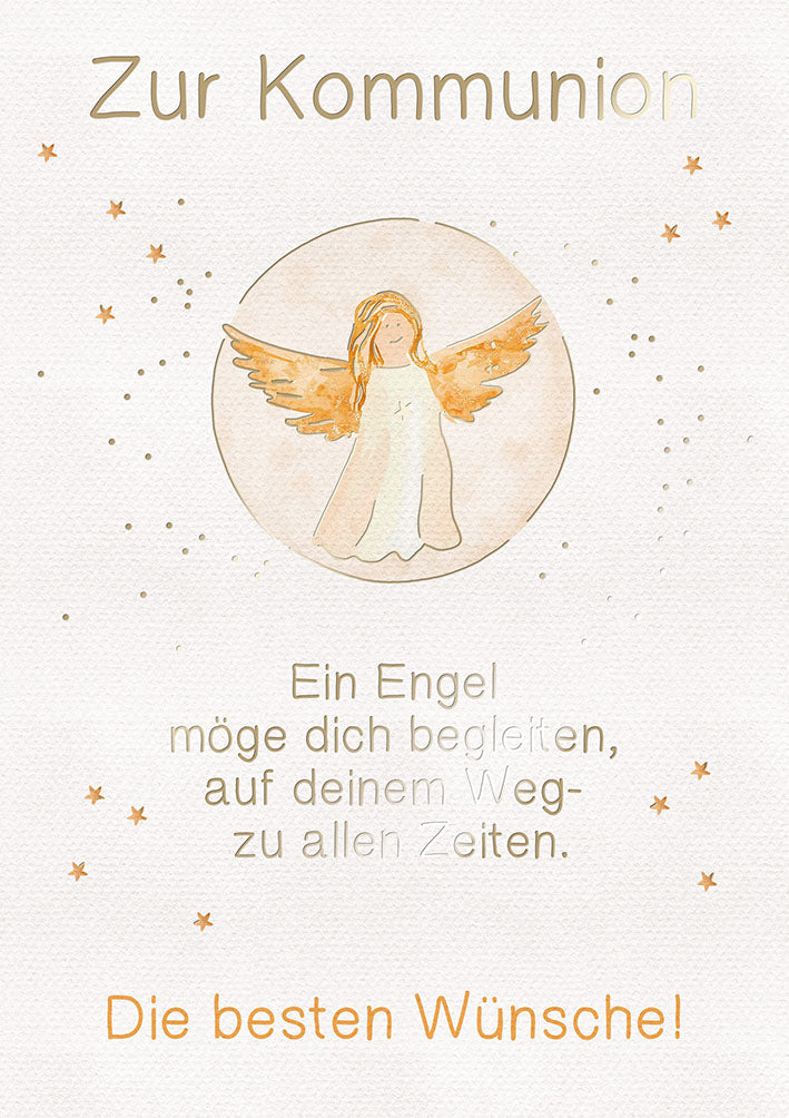 Kommunionskarte „Engel – Die besten Wünsche“