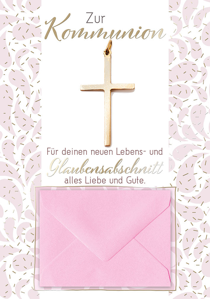 Geldkarte zur Kommunion „Goldkreuz“