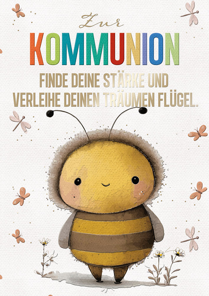 Kommunionskarte „Biene“