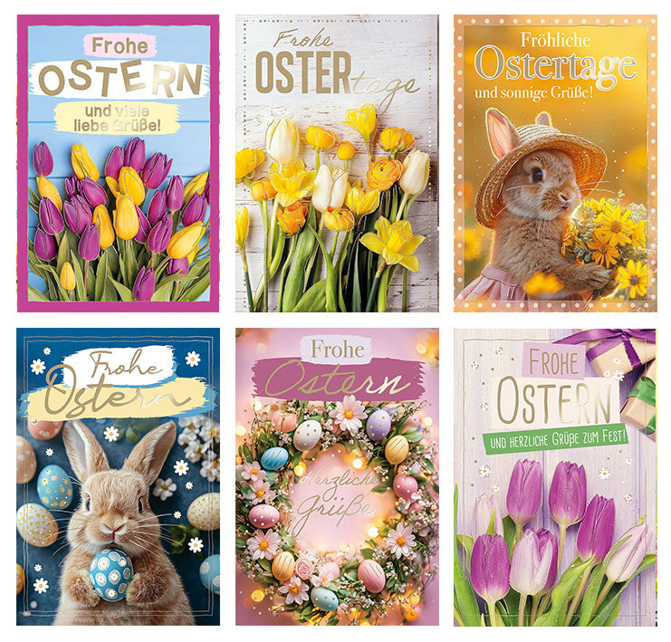 Kartensortiment „Ostern“ – 12 Karten
