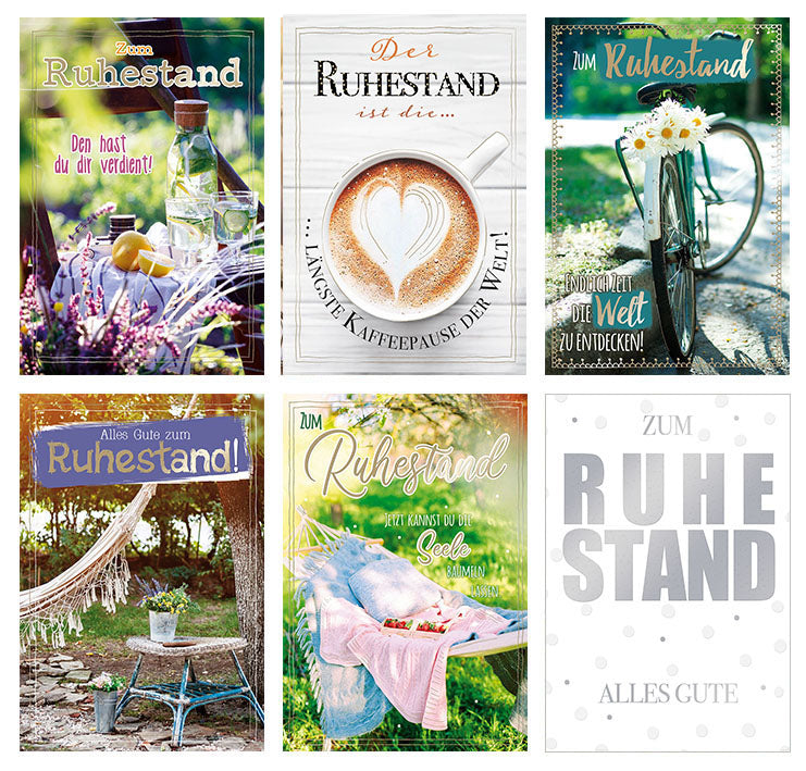 Kartensortiment „Ruhestand“ – 12 Karten