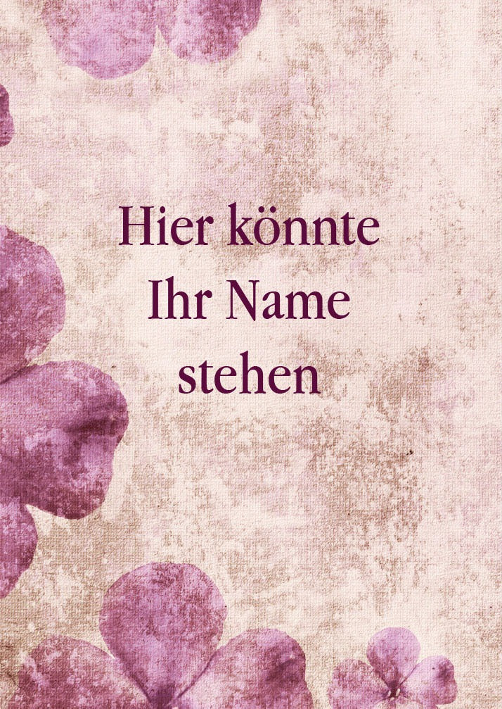 Namenskarte mit Wunschname