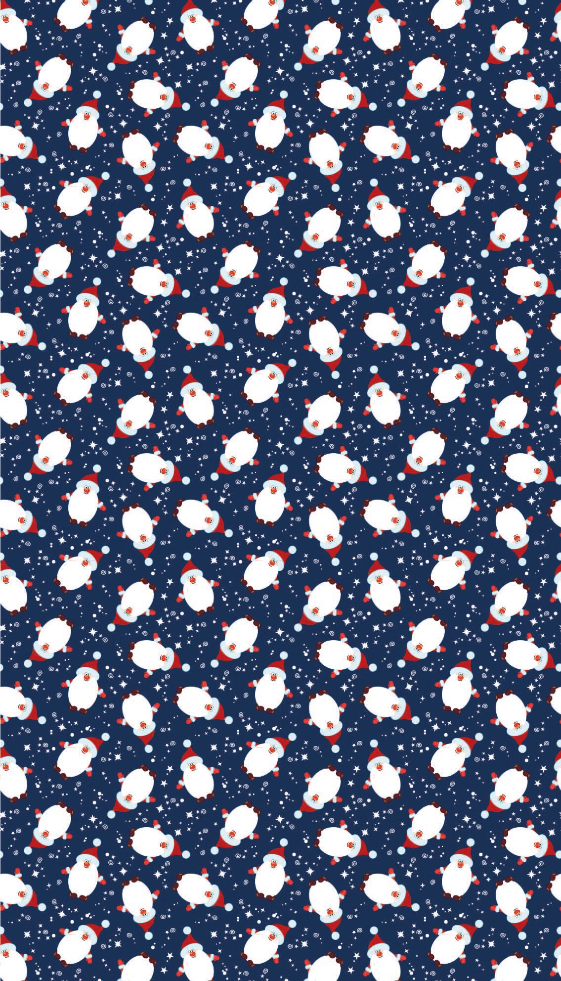 Weihnachtsgeschenkpapier „Little Nick blau“