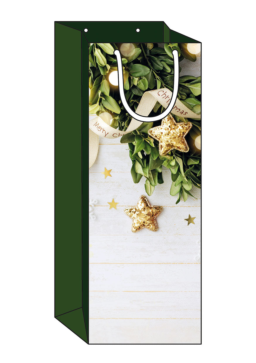 Weihnachts-Flaschentasche-Mistelzweig