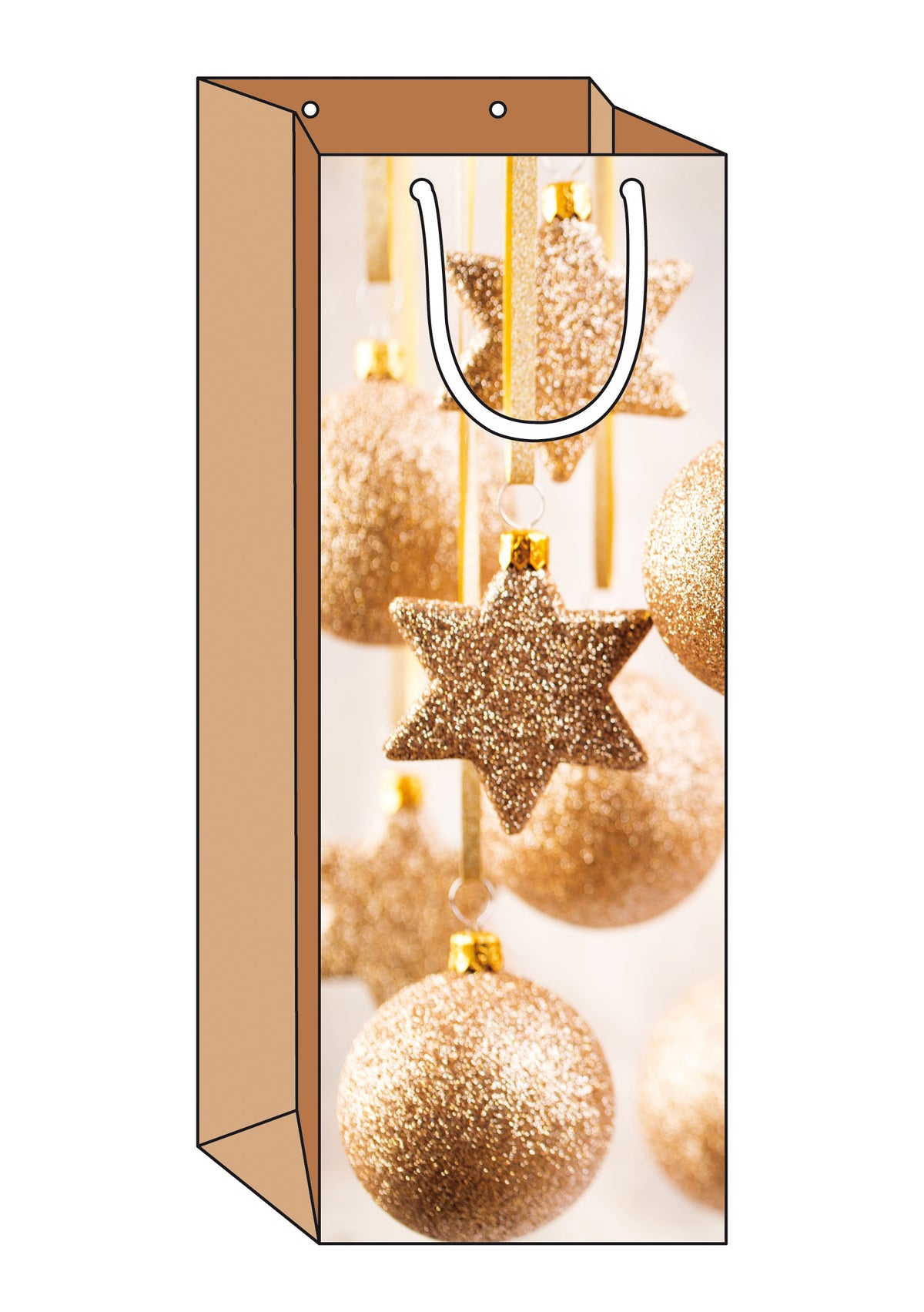 Weihnachts-Flaschentasche-Stern