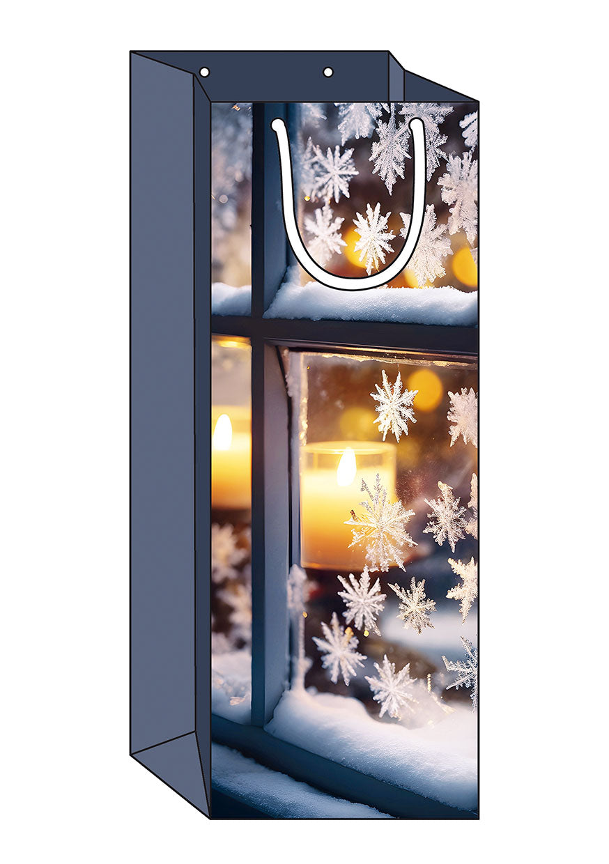 Weihnachts-Flaschentasche-Fenster
