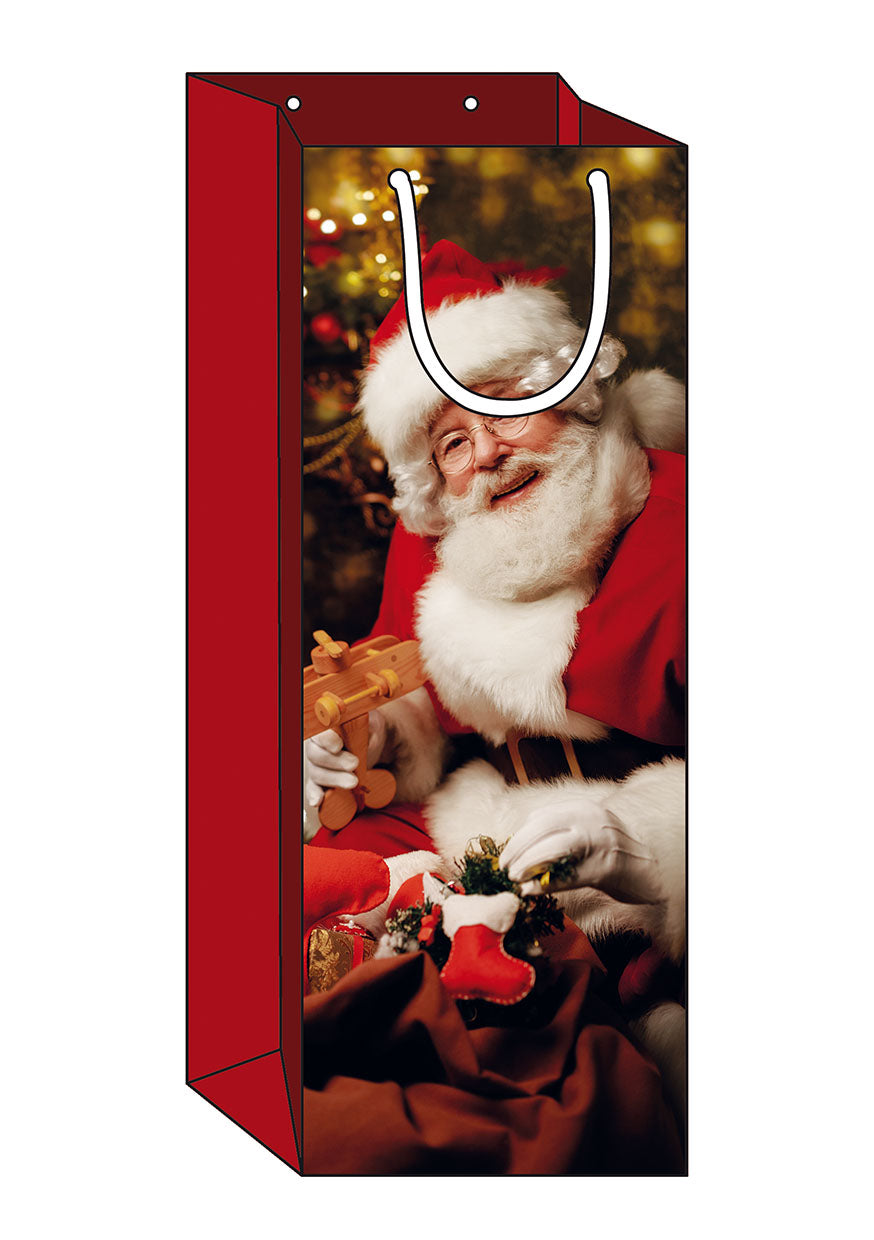 Weihnachts-Flaschentasche-Nikolaus