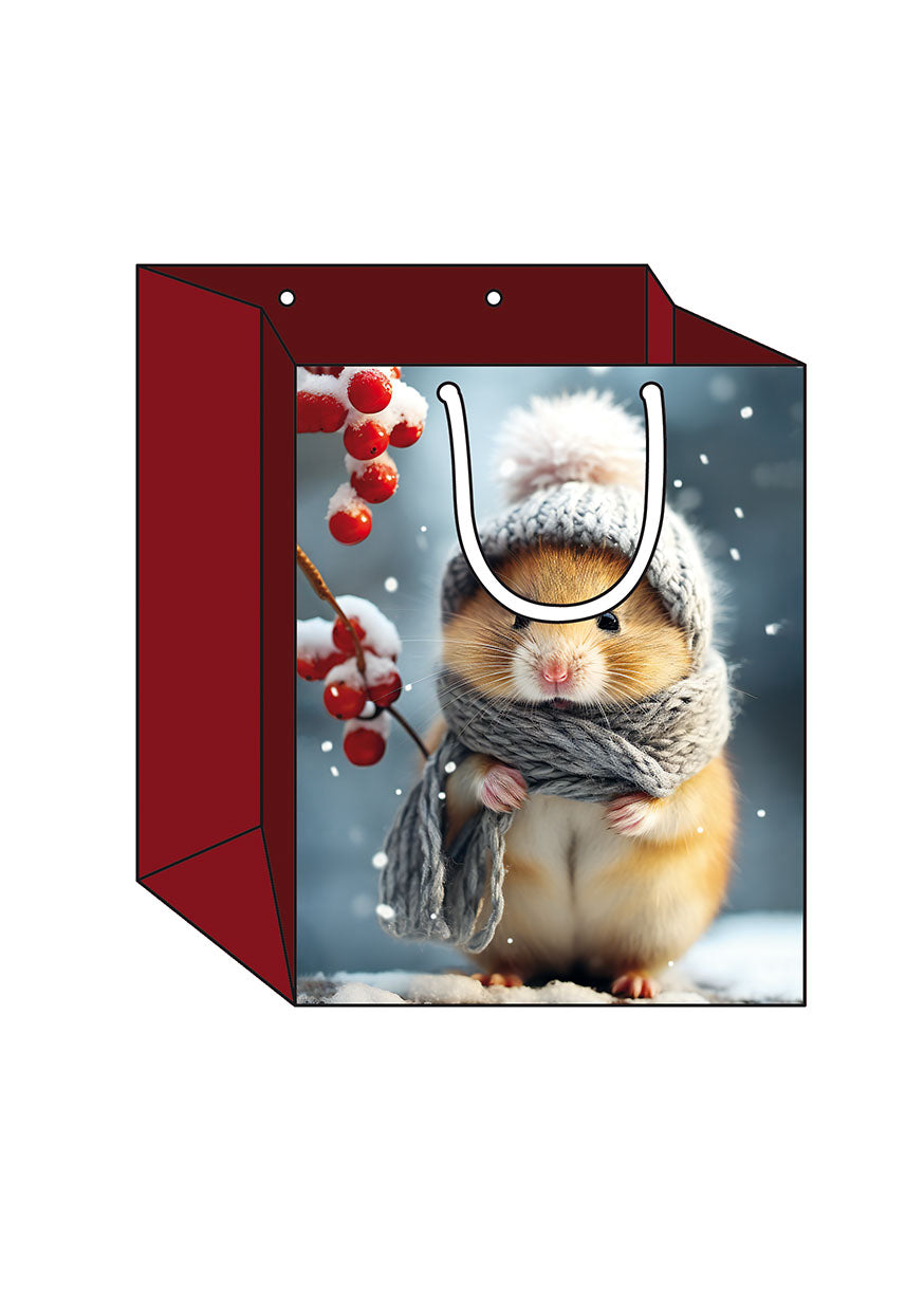 Weihnachtstasche-L-Hamster-mit-Schal