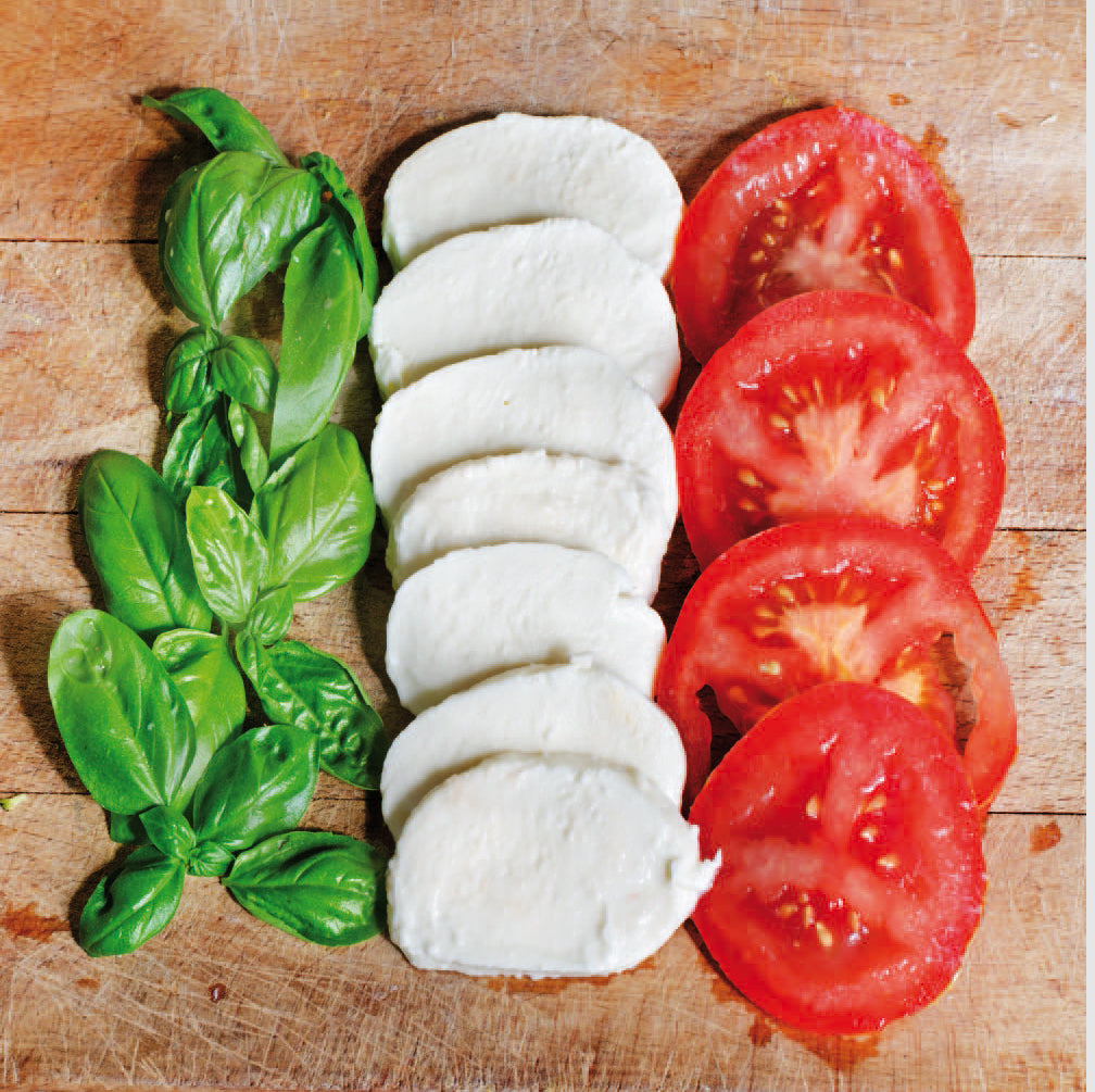 Servietten „Tomate, Mozzarella, Basilikum“