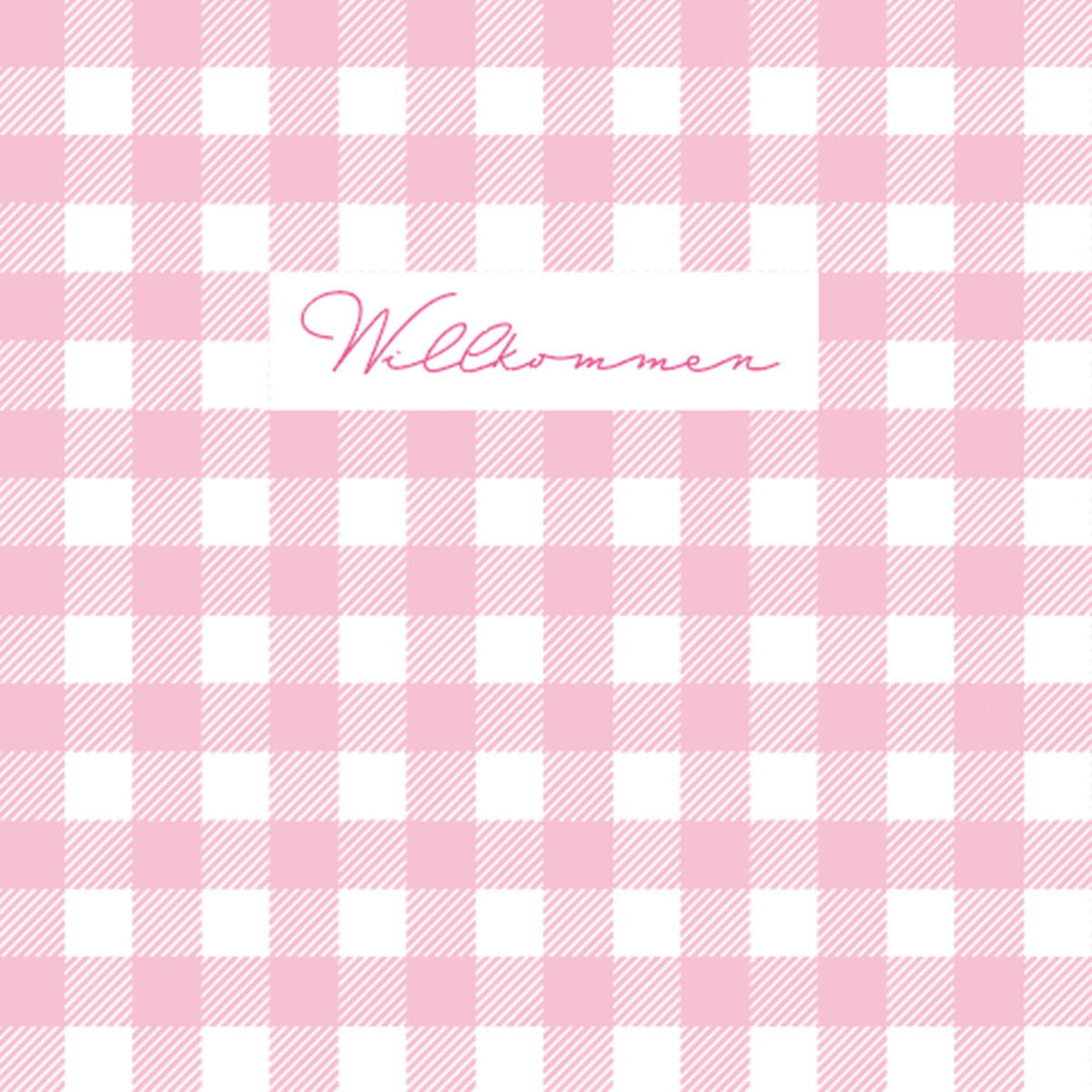 Servietten „Willkommen rosa“