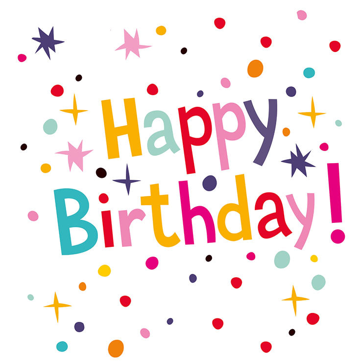 Servietten 25 × 25 cm „Happy Birthday“